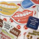 Image of White Surface Vinyl Adhesive Stickers - Cut from within 25sq cm